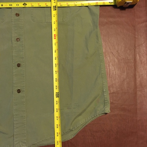 Polo Type B-11 Army Green Button Shirt L - Picture 11 of 11